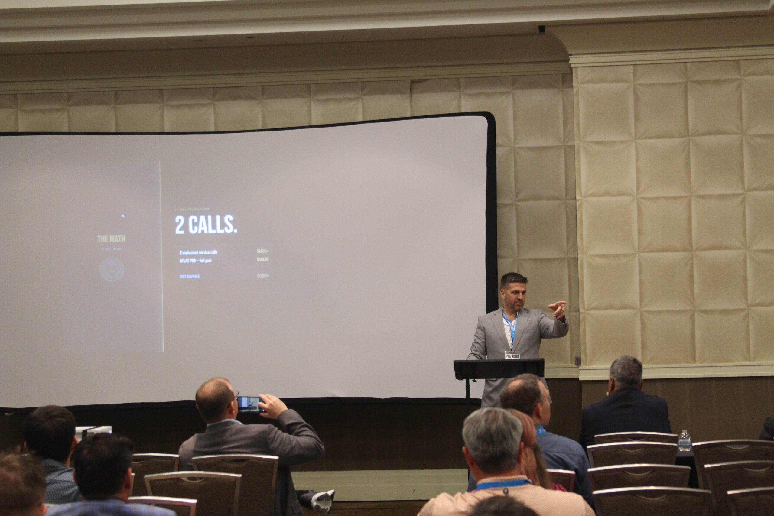 A contestant presenting at PIE 2026